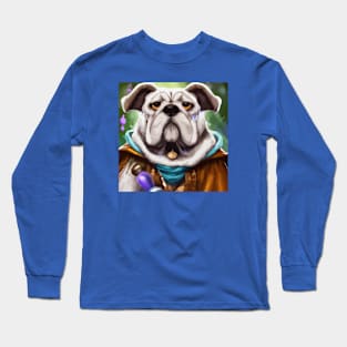 Bulldog Mage Art Print Long Sleeve T-Shirt